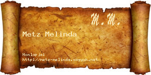 Metz Melinda névjegykártya